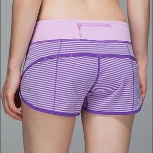 Purple Lululemon speed shorts size 4